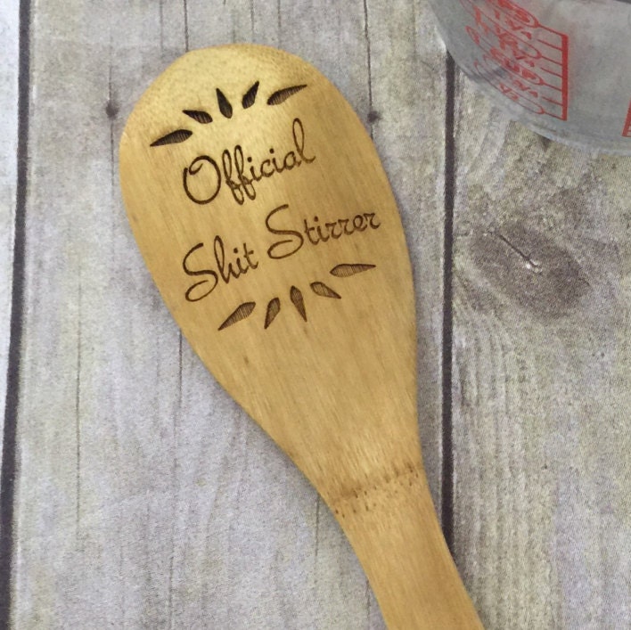 Large Deluxe Wooden mixing spoon Official Shit Stirrer