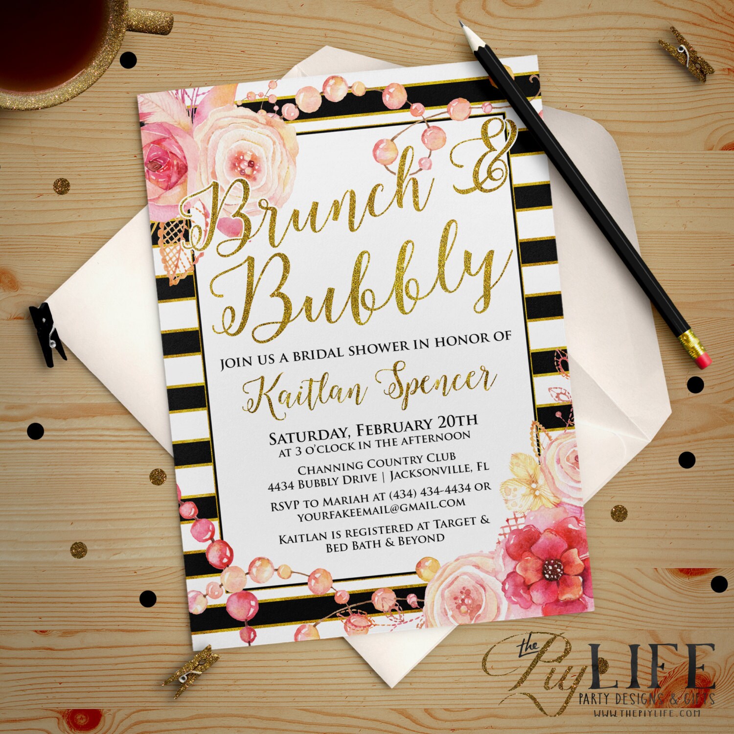 country themed baby shower invitations floral and gold striped bridal shower invitation printable diy country themed baby shower invitations floral and gold striped bridal shower invitation printable diy
