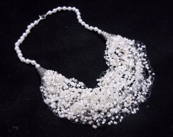 Anniversary|gift|for|wife|gift beaded pendant necklace wedding necklace bridal Jewelry for her cream necklace milk wedding ivory necklace