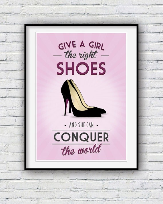 Marilyn Monroe Quote prints Shoes poster Inspirational