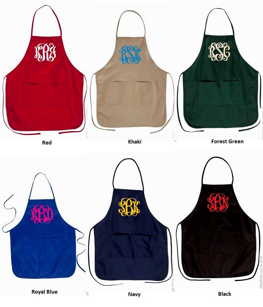 Natural Monogrammed Aprons/Personalized Apron/Cooking