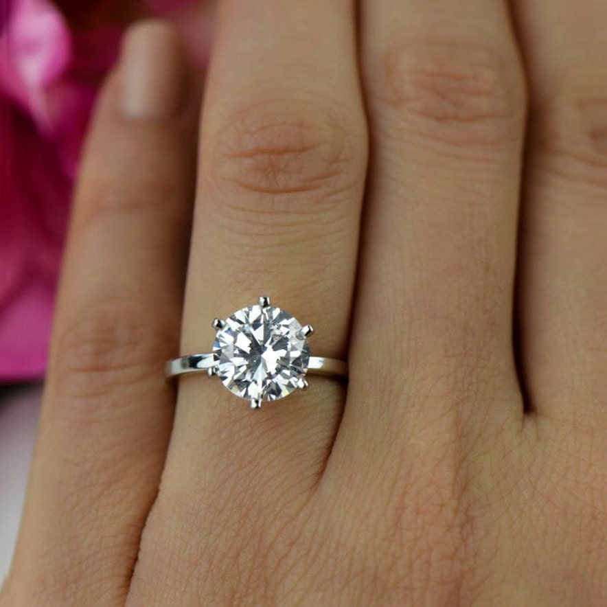 3 carat solitaire diamond ring