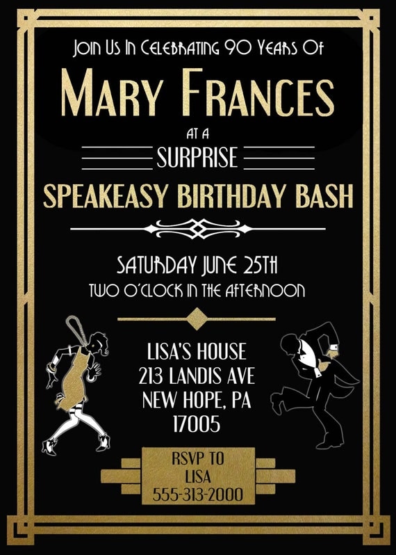 Speakeasy Party Invitation 3