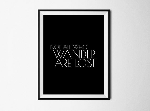 Not all who wander are lost Printable art Travel by ColourMoon