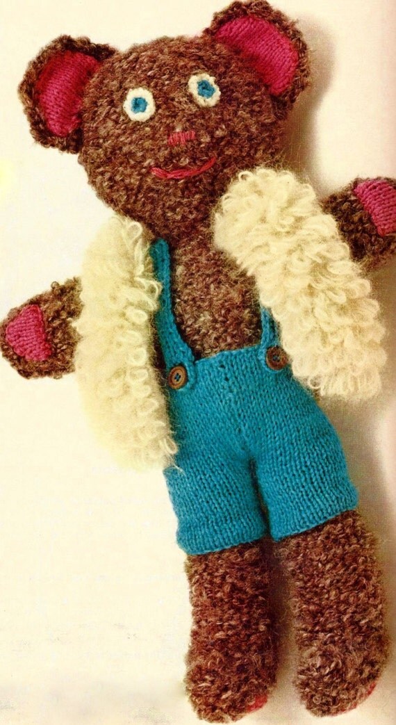 Download DIY Teddy Bear PDF Vintage Knitting Pattern by MomentsInTwine