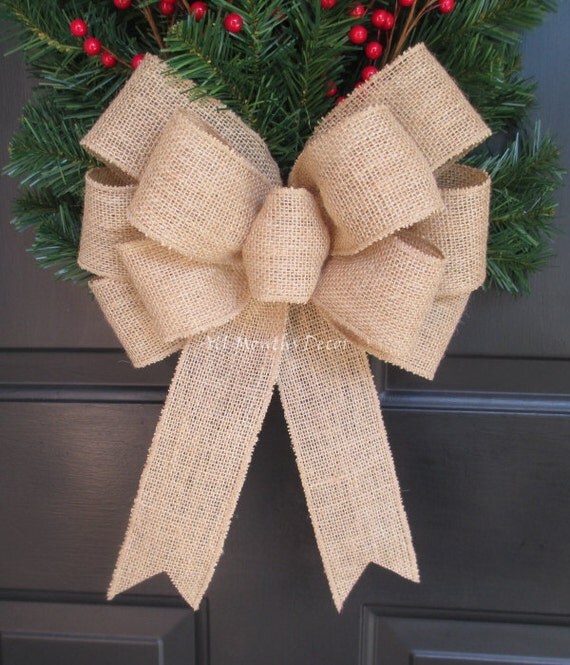 burlap bow burlap christmas bow tree topper multiple loop burlap bow burlap christmas bow tree topper multiple loop