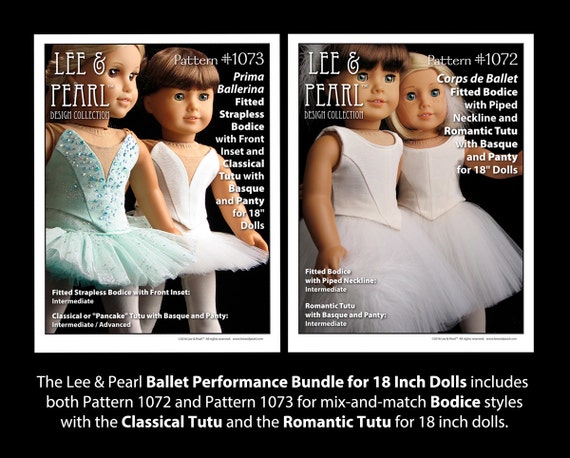 Download BALLET PERFORMANCE BUNDLE for 18 inch dolls: includes Pattern