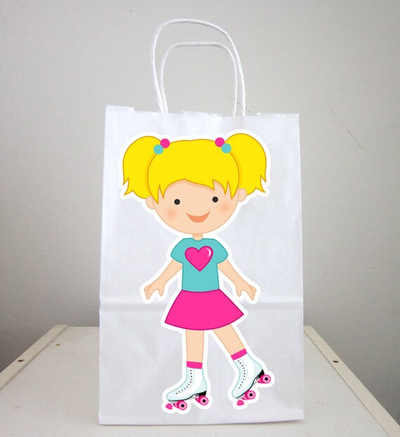 Items similar to Roller Skating Goody Bags, Roller Skating Favor Bag