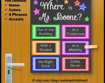 Office Door Decorations, Office Door Sign, Personalized Gift Idea, Custom School Decor, Door Sign Custom, Door Poster, Door Decor