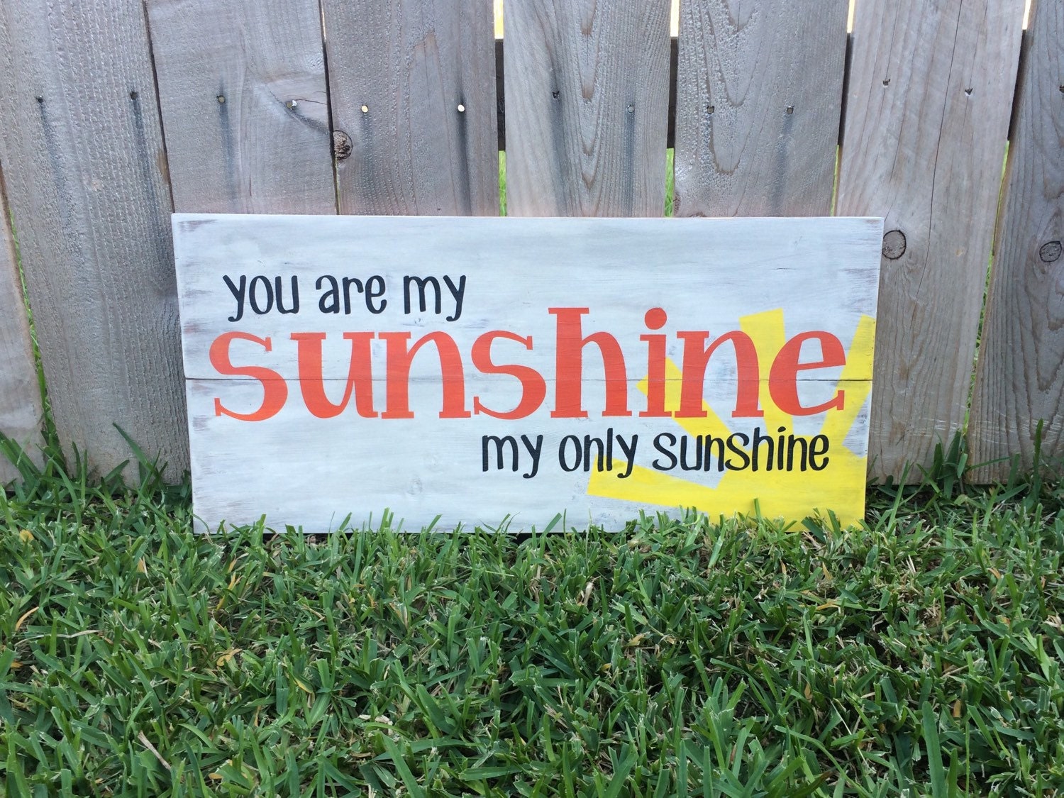 You are my sunshine handpainted wood sign nursery wall decor