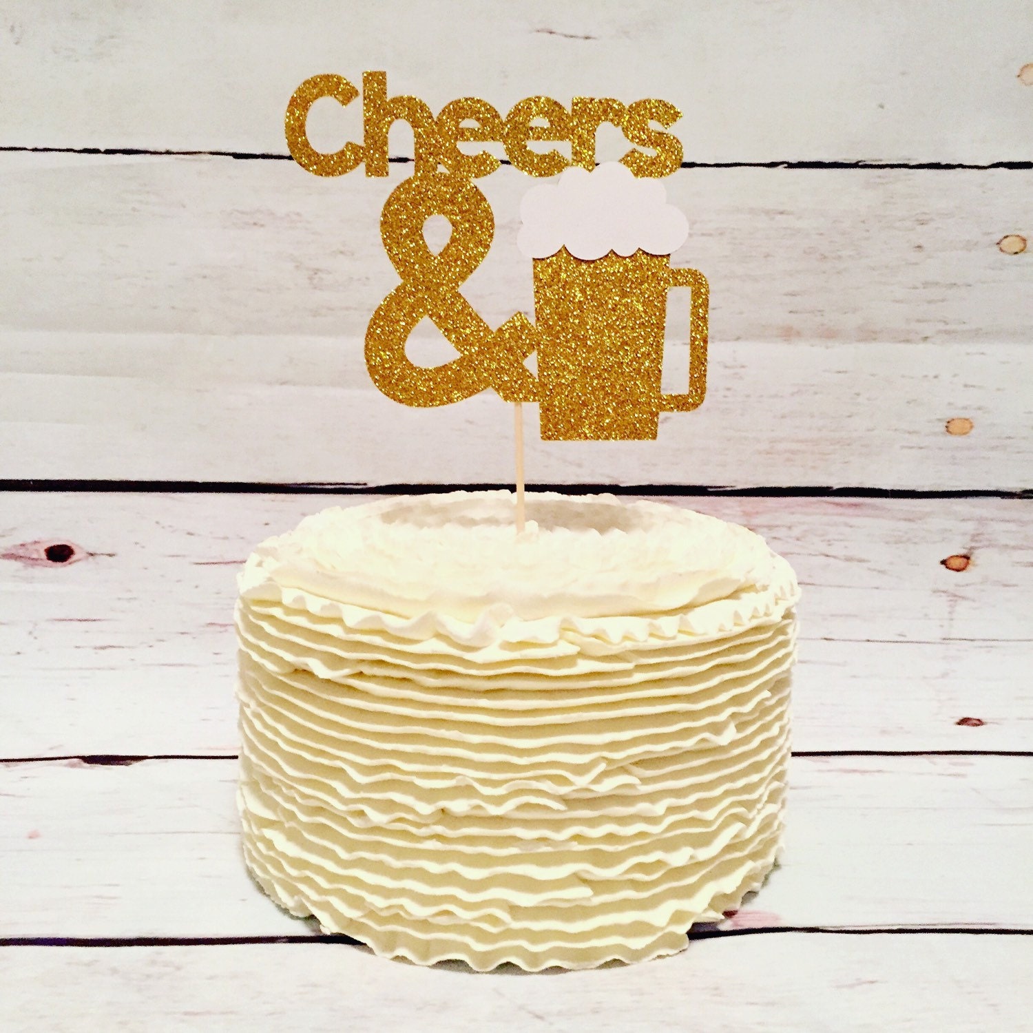 Beer Mug Cake Topper 21st Birthday 30th Birthday Cheers To