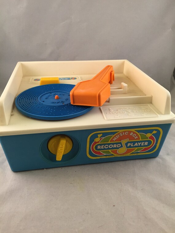 Vintage Fisher Price Music Box Record Player With 1 Record