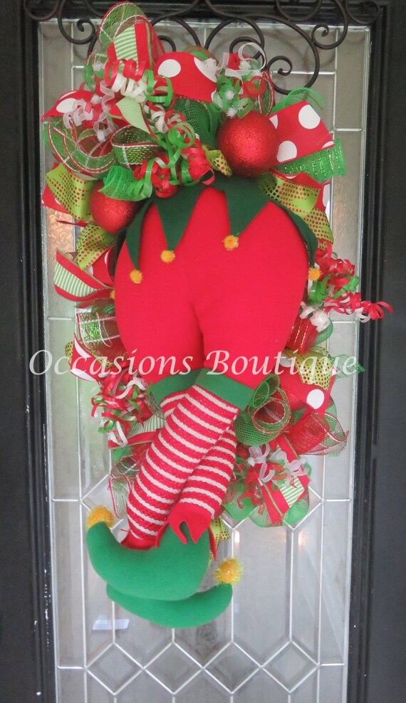 Whimsical Christmas Wreath Christmas Door Hanger Holiday