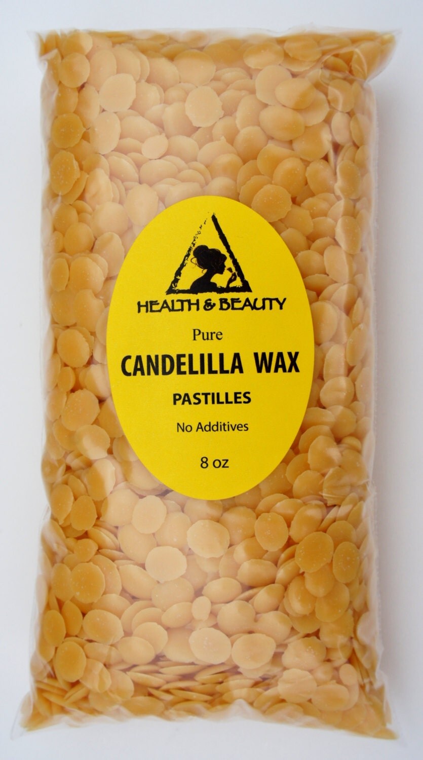 8 oz CANDELILLA WAX Flakes Organic VEGAN Pastilles Beards