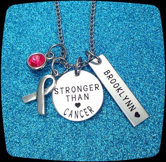 Items similar to Cancer awareness Jewelry, Stronger than ...
