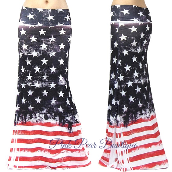 patriotic maxi skirt