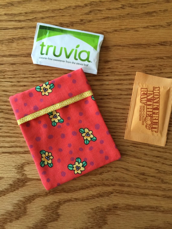 Sugar Packet Holder Travel Case for purse or pocket holder