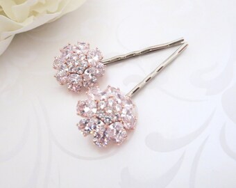Rose Gold hair pins, Crystal Hair pins, Bridal hair pins, Bridal hair comb, Wedding headpiece, Crystal pins, Bobby pins, Hair accessories