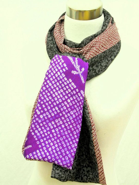 Men's Scarf / Handmade Silk Scarf / Japanese by YUMEYAKKOJapan