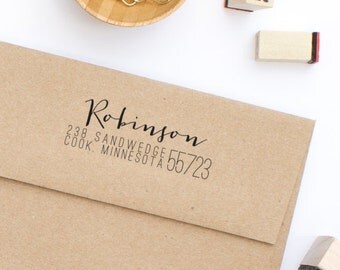 Return Address Stamp, Calligraphy Address Stamp, Personalized Address Stamp, Wedding Stamp, Custom Address Stamp, Wedding Gift Style No. 69