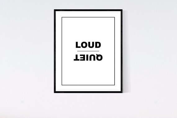Loud Quiet Opposite Words Digital ArtDigital By TanyaGDesign