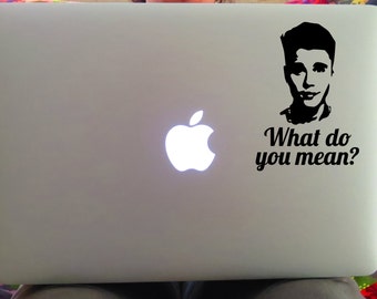 Justin Bieber Decal, Bieber Decal, What do you mean, Justin Bieber, Music Decal, Bieber Sticker, Yeti Decal, Car Decal, Laptop Decal