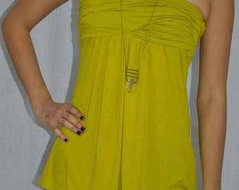 strapless maxi top