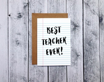 Best teacher card | Etsy