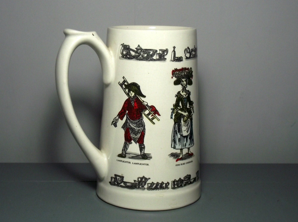 Holkham Pottery Mug/Quirky Beer Mug/Mid Century by SukiandPolly