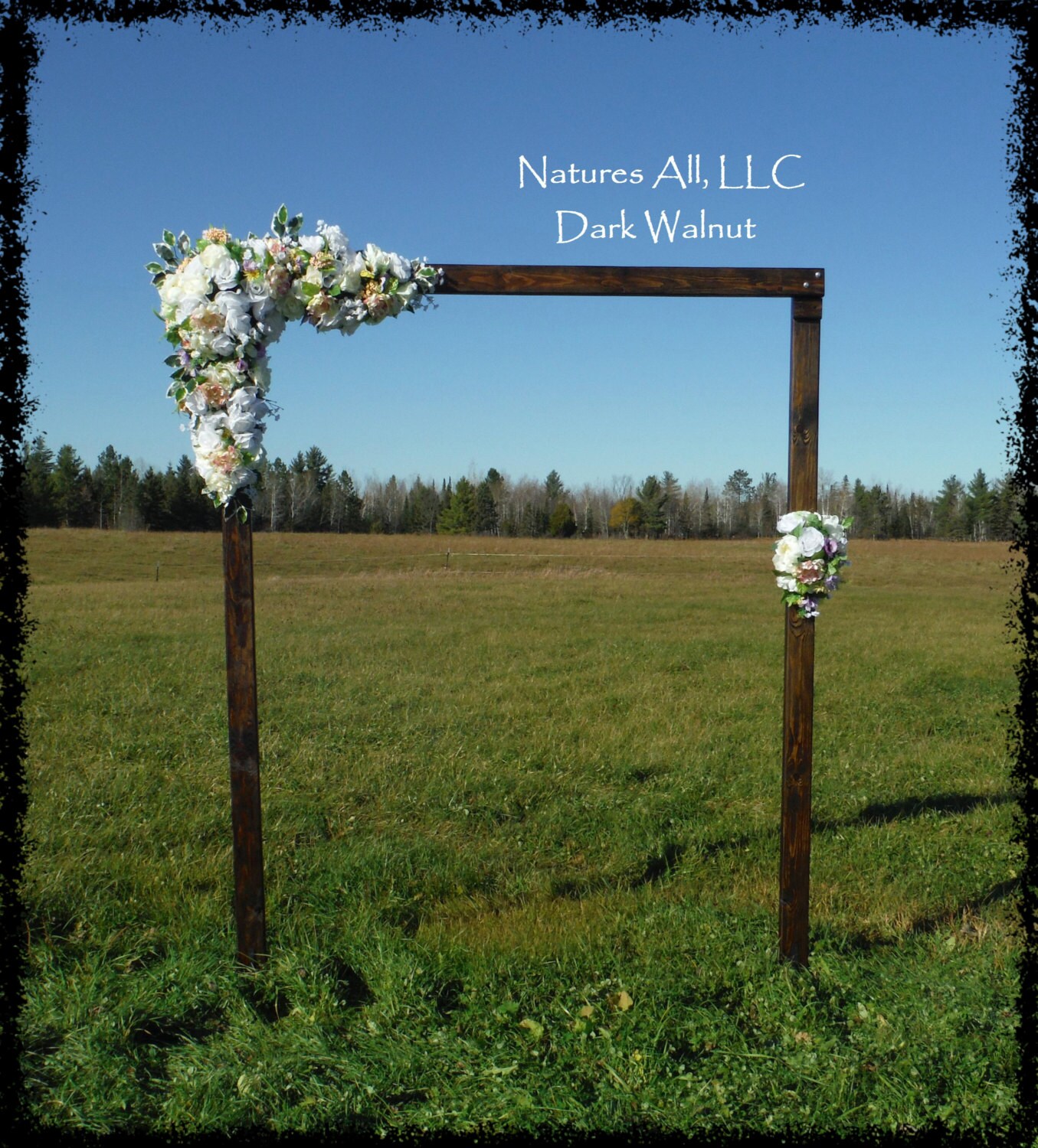 Wedding Arch Arbor Rustic Complete Kit Indoors Or Outdoors Country Backdrop Dark Walnut Shipping Included Wedding Arch Arbor Rustic Complete Kit Indoors Or Outdoors Country Backdrop Dark Walnut Shipping Included