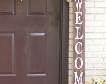 WELCOME Front Porch Wooden Sign, Welcome Sign, Front Porch Sign