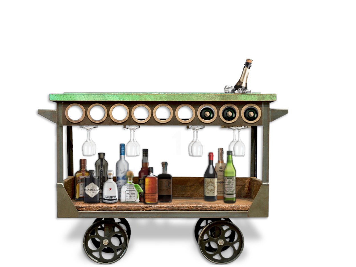 Bar Cart Serving Cart Drink Trolley