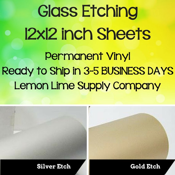 Glass Etching Vinyl/Specialty Vinyl/Permanent by LemonLimeSupplyCo