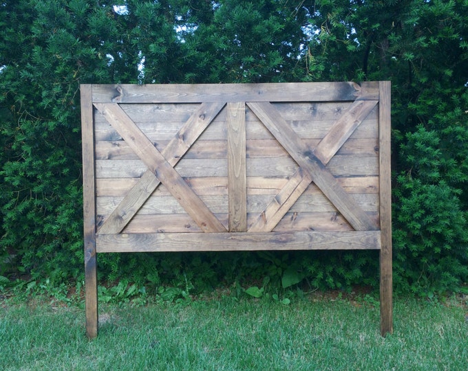 Rustic Farmhouse Headboard, King, Queen, Full/Double, Twin, Custom Headboard, Farmhouse Headboard, Rustic Headboard, Wooden Headboard