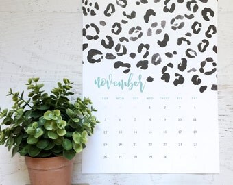 SALE 2017 Monthly Wall Calendar Bold, Modern, Chic Designs - 11" x 17" On Matte Cardstock - Home, Office, School, Apartment