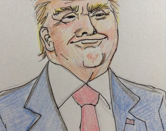 Donald trump drawing | Etsy