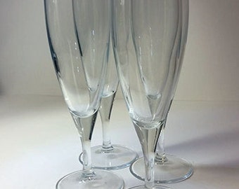 Set of 4 Elegant Champagne Flutes