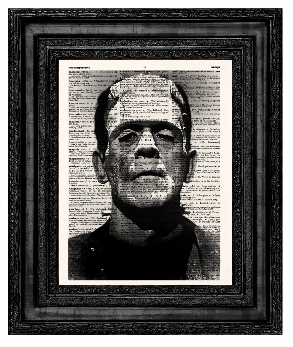 Frankenstein Wall Art Frankenstein Poster Spooky by demeraki