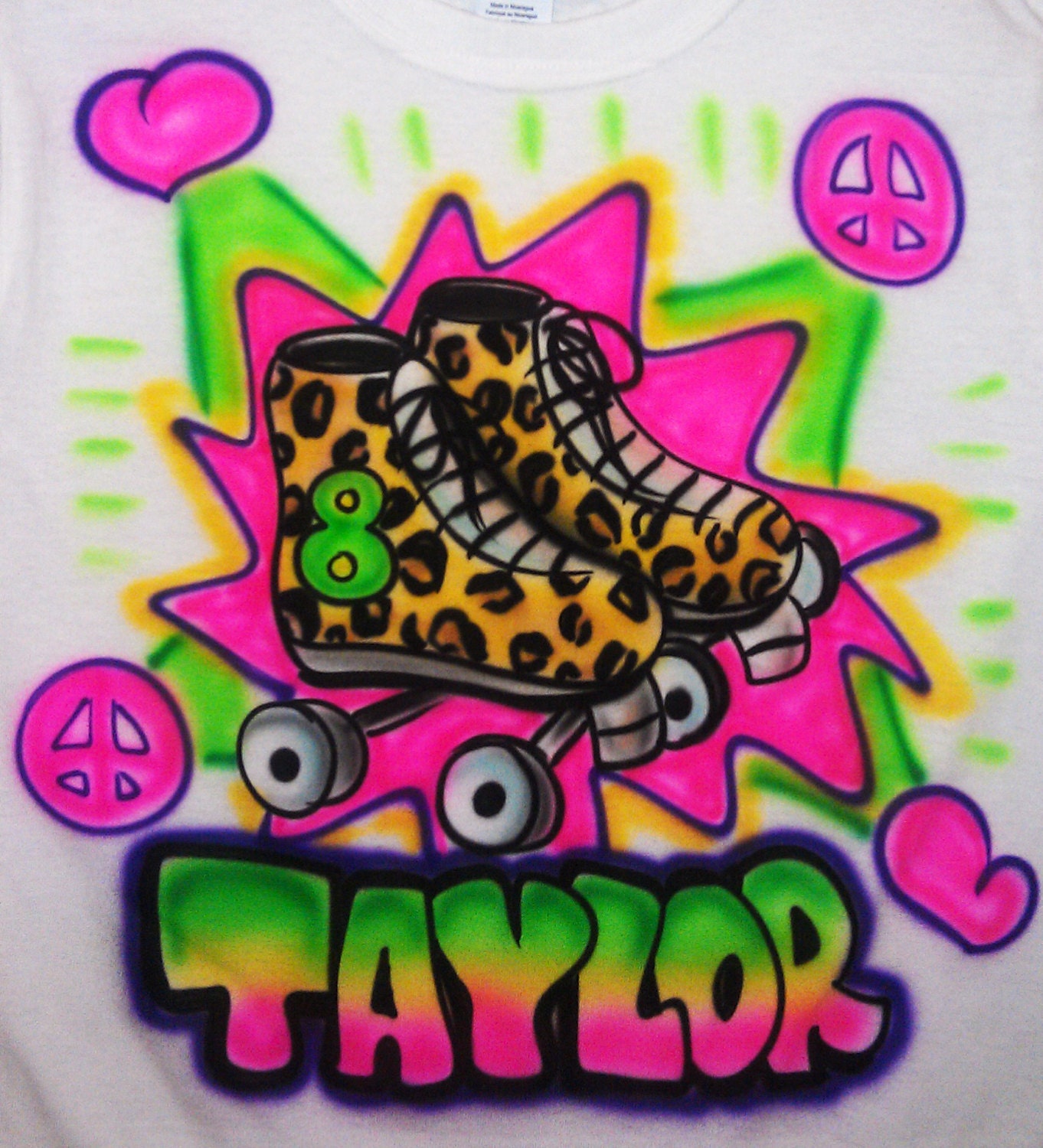 Airbrushed Roller Skate with Age Sport Custom by TheDeQorator