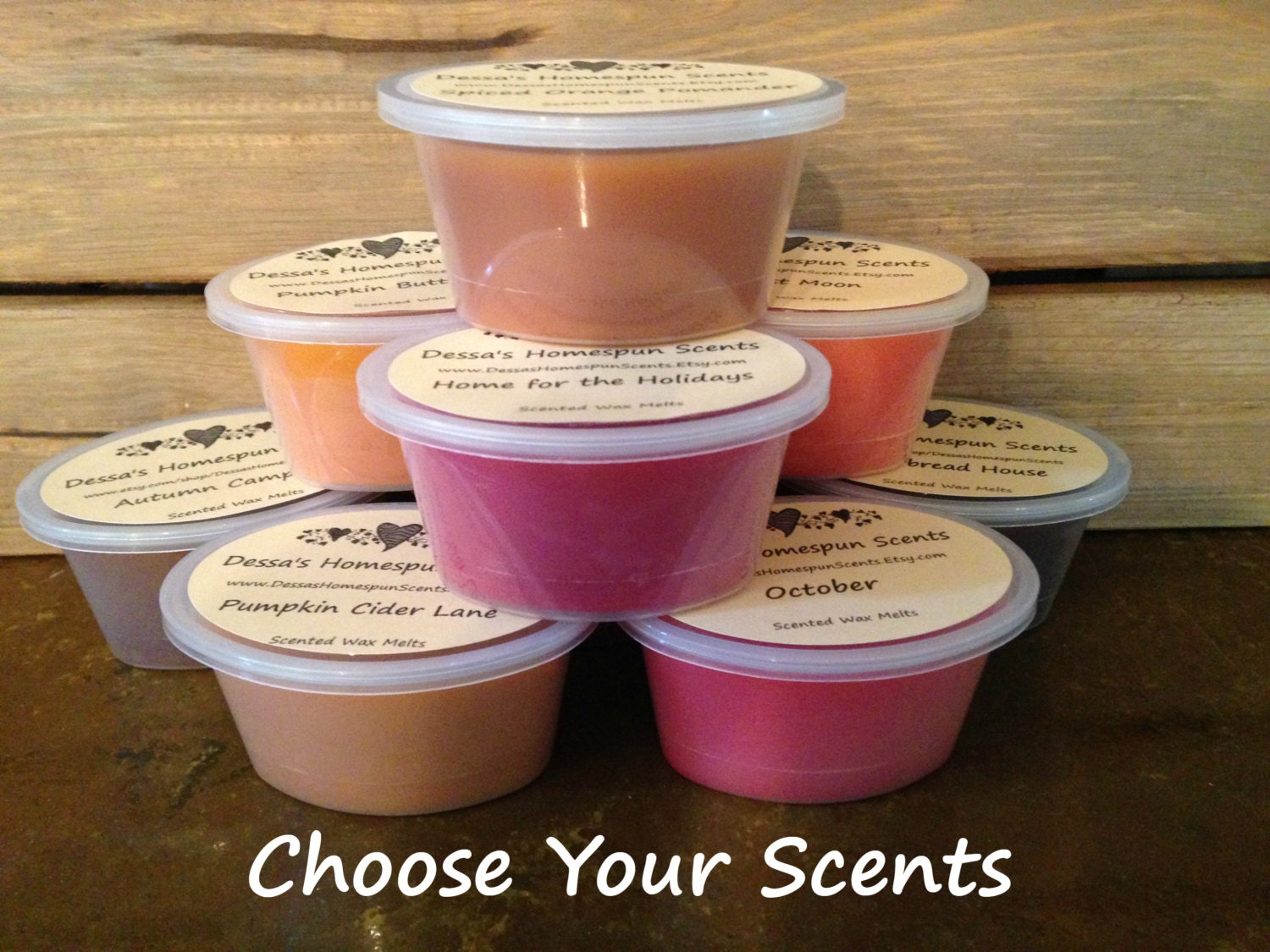 Scented Wax Melts 9 Choose Your Scents by DessasHomespunScents