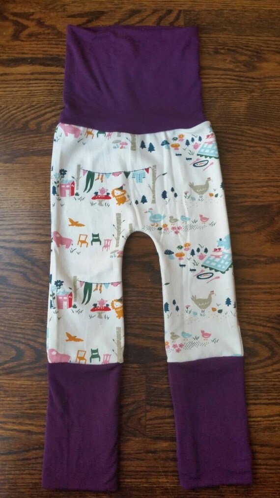 Grow with me unisex organic baby pants by MeiKeiDesigns on Etsy