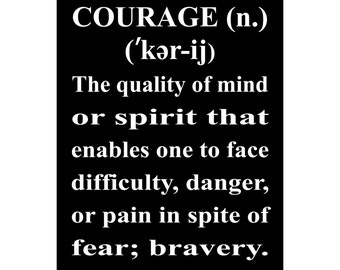 brave meaning vs courage