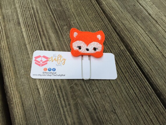 Fox Face Planner Clip/Paper Clip/Feltie Clip. Coffee Planner Clip. Halloween Planner Clip. Autumn/Fall Planner Clip