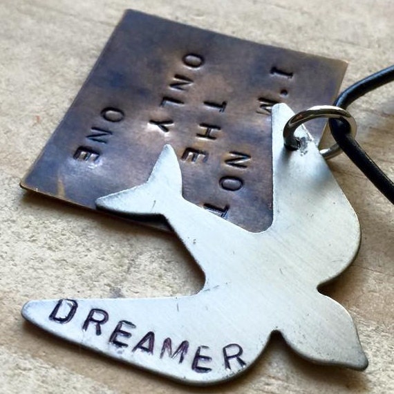 Boho jewelry Hand stamped jewelry Canvas art by SiBelleJewelry