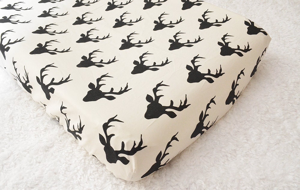 Crib Sheet Baby Boy Bedding Deer Crib Sheet by westandarrow