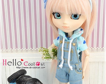 Blythe Pullip Denim Overall Shorts