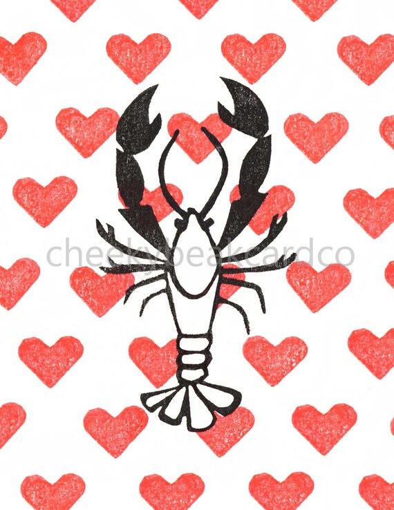 stamps rubber vintage unique Love Decor Love My Lobster, Sign, Print, You're Lobster Nautical