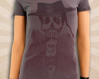 Day of The Dead Skull - Day of The Dead Skeletons - Day of The Dead Clothing - Deep V-Neck T Shirts - Scoop Neck T Shirt