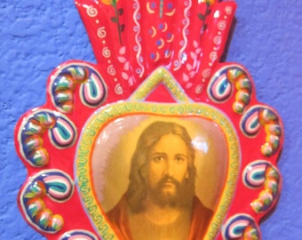Sacred Heart Tin Milagro - Sacred Heart Jesus Christ