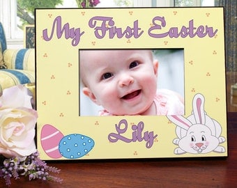 Baby's First Easter Picture Frame, Personalized Baby's First Easter Picture Frame